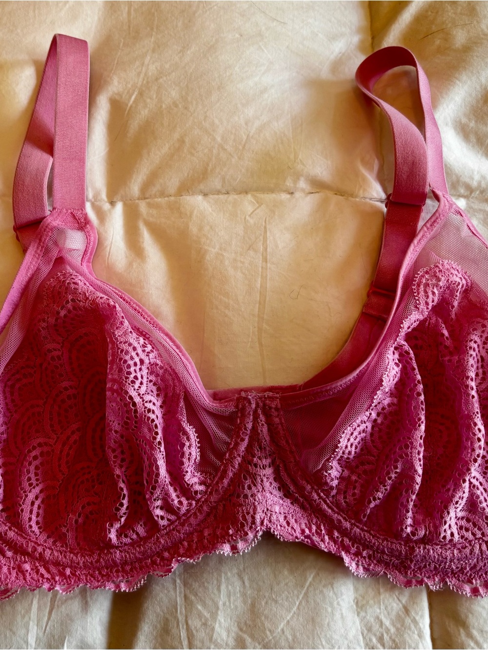 HSIALace Underwire Bra in Pink